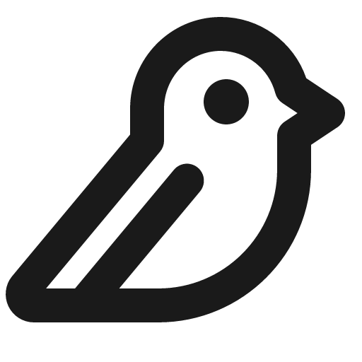 Bird bold icon, bold style, from Phosphor