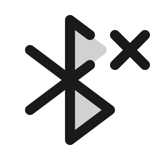 Bluetooth x duotone icon, two-tone style, from Phosphor