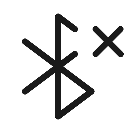 Bluetooth x light icon, light style, from Phosphor
