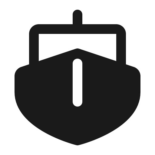 Boat fill icon, filled style, from Phosphor