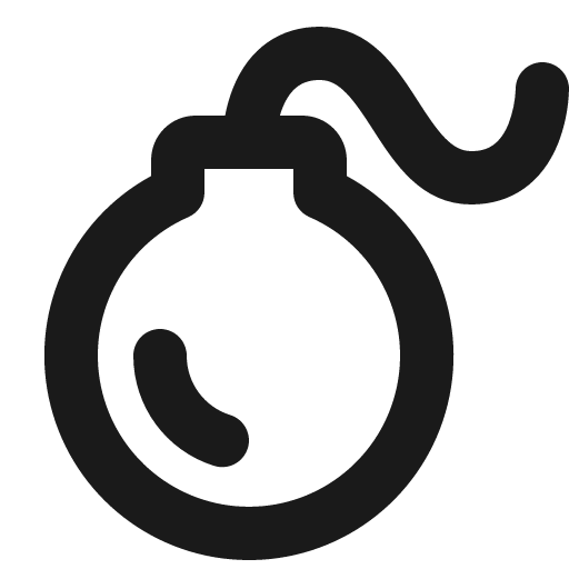 Bomb bold icon, bold style, from Phosphor