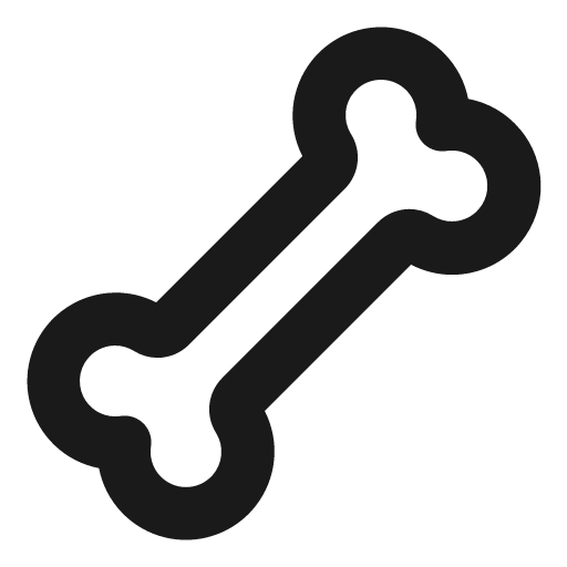 Bone bold icon, bold style, from Phosphor