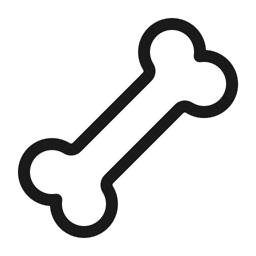 Bone light icon, light style, from Phosphor
