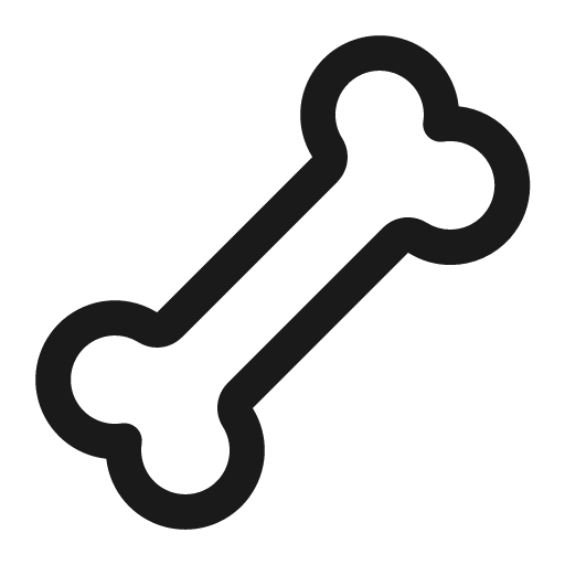 Bone icon, solid style, from Phosphor