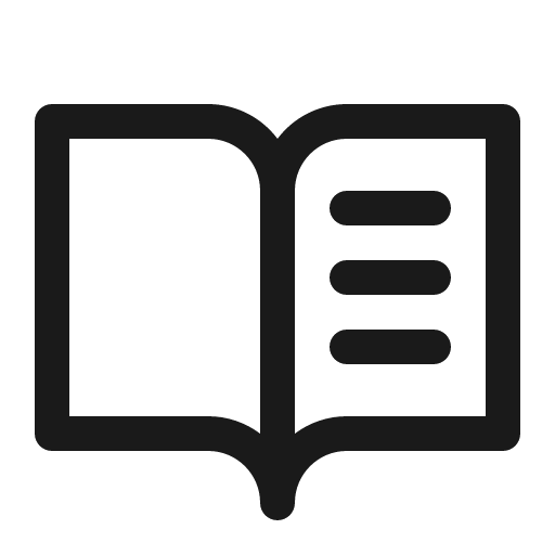Book open text icon, solid style, from Phosphor