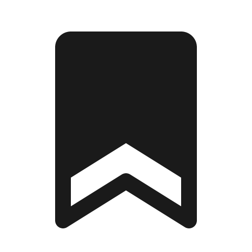 Bookmark fill icon, filled style, from Phosphor