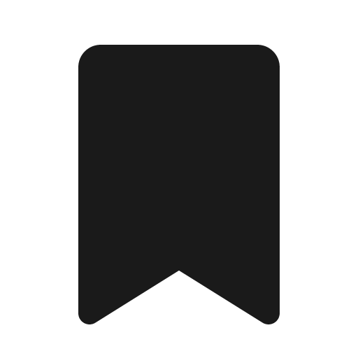 Bookmark simple fill icon, filled style, from Phosphor