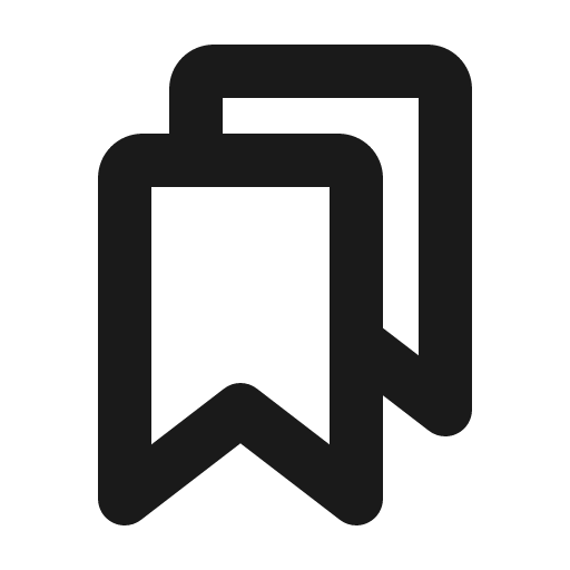 Bookmarks bold icon, bold style, from Phosphor