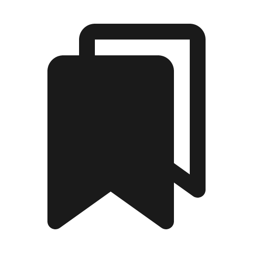 Bookmarks fill icon, filled style, from Phosphor