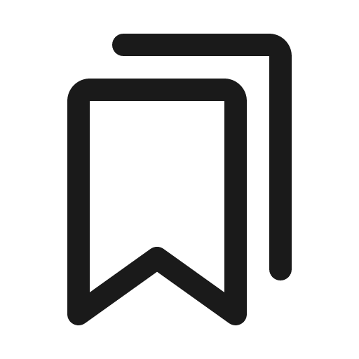 Bookmarks simple icon, solid style, from Phosphor