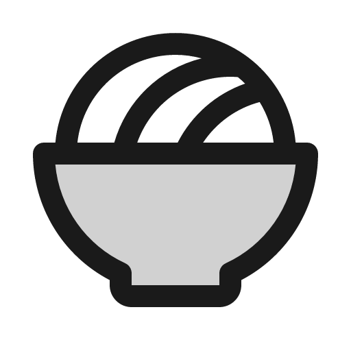 Bowl food duotone icon, two-tone style, from Phosphor