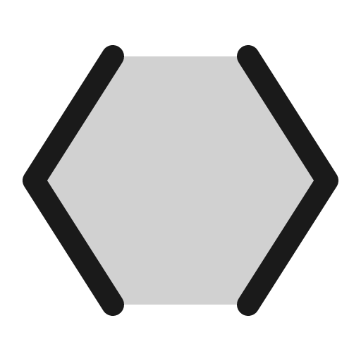 Brackets angle duotone icon, two-tone style, from Phosphor