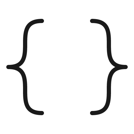 Brackets curly thin icon, thin style, from Phosphor
