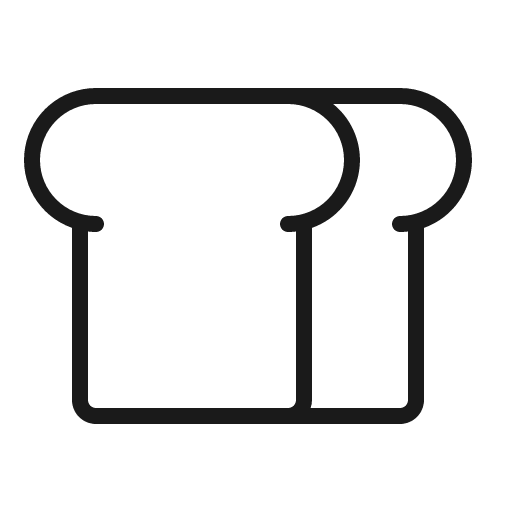 Bread thin icon, thin style, from Phosphor