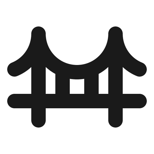Bridge bold icon, bold style, from Phosphor