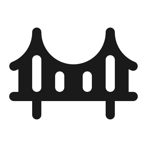 Bridge fill icon, filled style, from Phosphor
