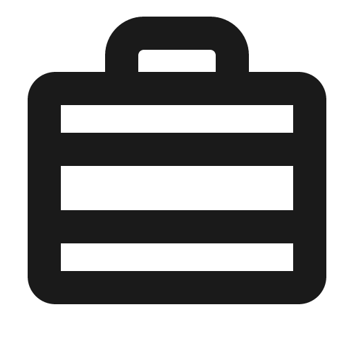 Briefcase metal bold icon, bold style, from Phosphor