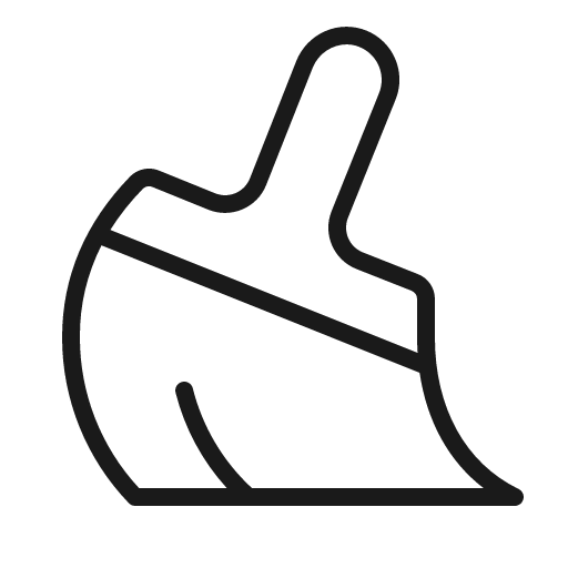Broom thin icon, thin style, from Phosphor