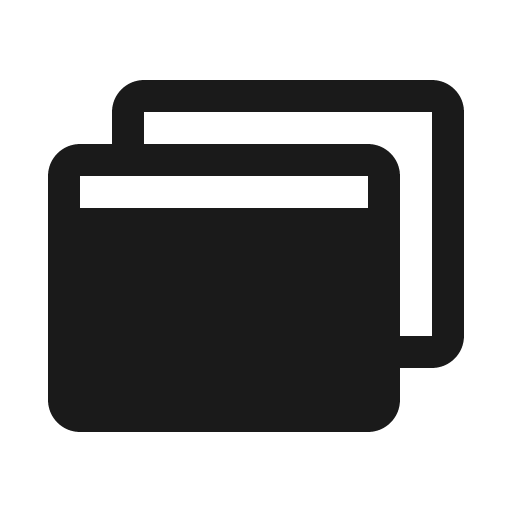 Browsers fill icon, filled style, from Phosphor