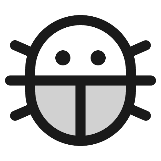 Bug duotone icon, two-tone style, from Phosphor