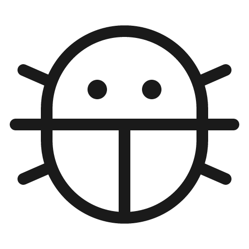Bug light icon, light style, from Phosphor
