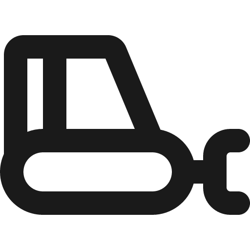 Bulldozer bold icon, bold style, from Phosphor