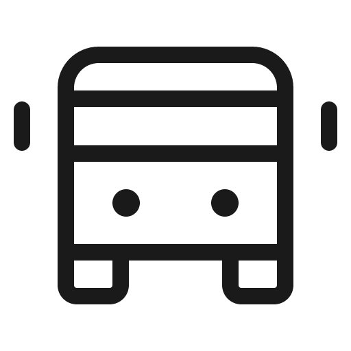 Bus light icon, light style, from Phosphor