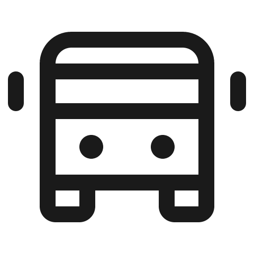 Bus icon, solid style, from Phosphor