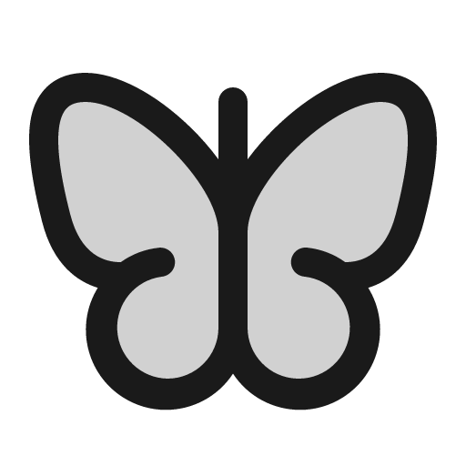 Butterfly duotone icon, two-tone style, from Phosphor