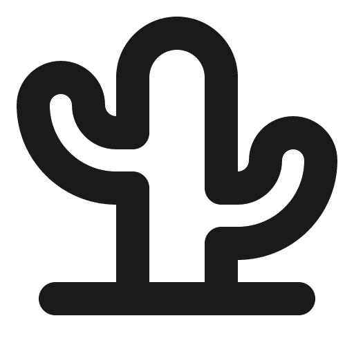 Cactus bold icon, bold style, from Phosphor