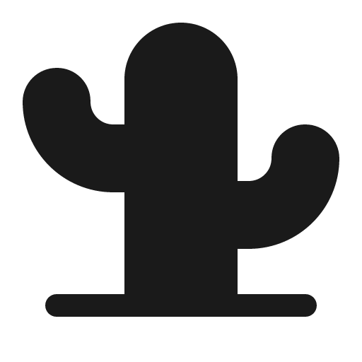 Cactus fill icon, filled style, from Phosphor