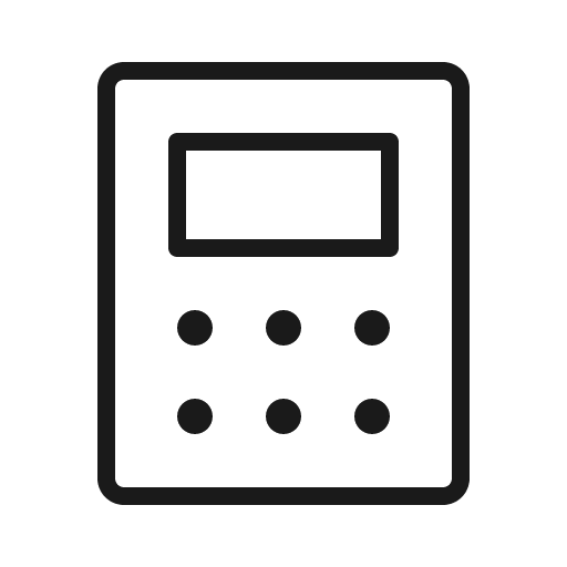 Calculator thin icon, thin style, from Phosphor