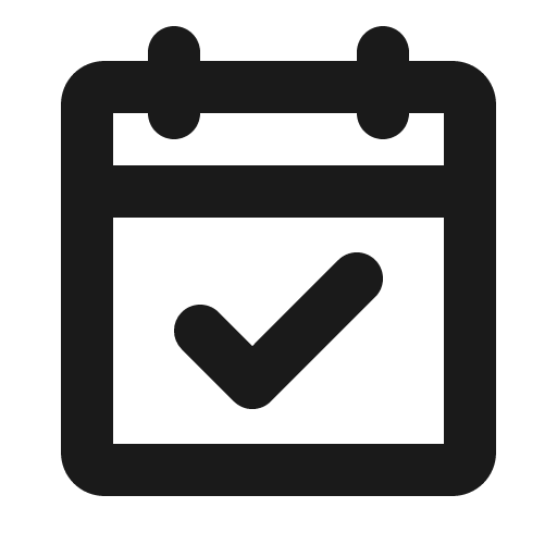 Calendar check bold icon, bold style, from Phosphor