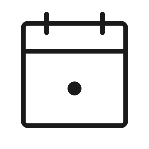 Calendar dot thin icon, thin style, from Phosphor