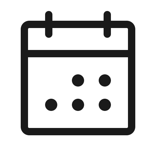 Calendar dots light icon, light style, from Phosphor