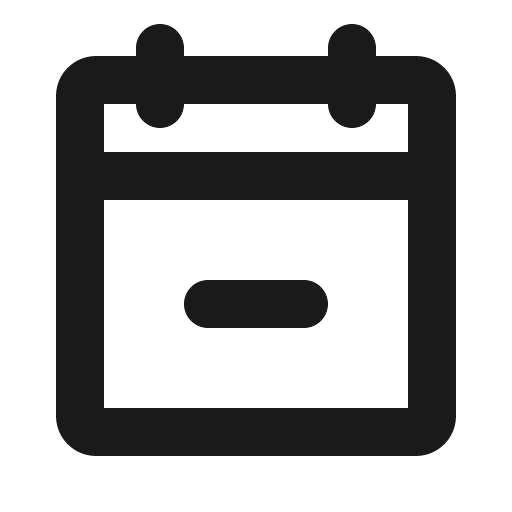 Calendar minus bold icon, bold style, from Phosphor