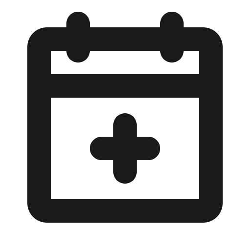 Calendar plus bold icon, bold style, from Phosphor