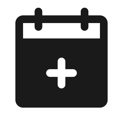 Calendar plus fill icon, filled style, from Phosphor