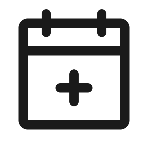 Calendar plus icon, solid style, from Phosphor