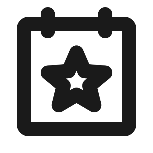 Calendar star bold icon, bold style, from Phosphor