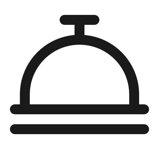 Call bell icon, solid style, from Phosphor