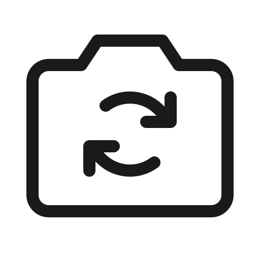 Camera rotate light icon, light style, from Phosphor
