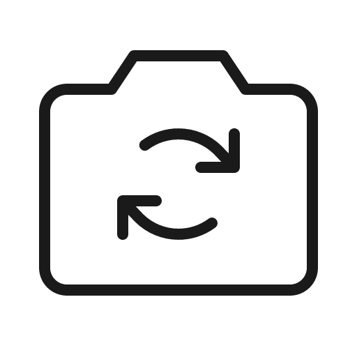 Camera rotate thin icon, thin style, from Phosphor