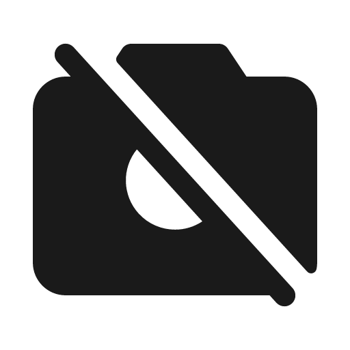 Camera slash fill icon, filled style, from Phosphor