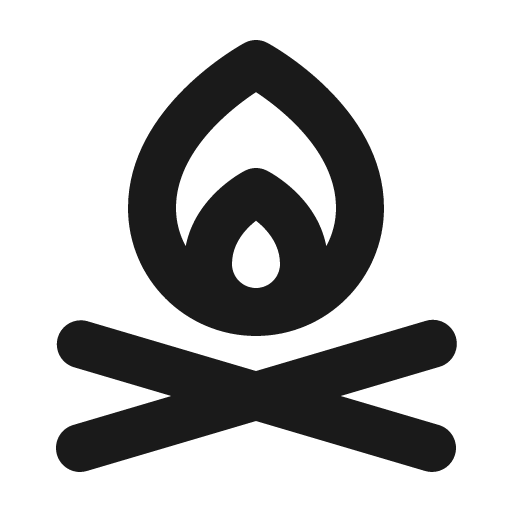 Campfire bold icon, bold style, from Phosphor