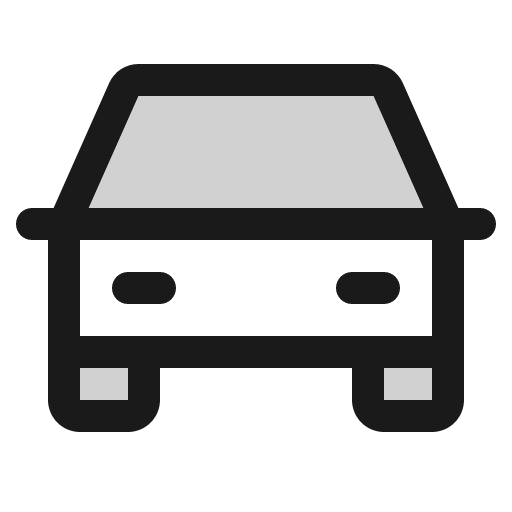 Car duotone icon, two-tone style, from Phosphor