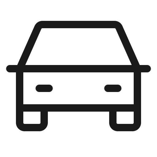 Car light icon, light style, from Phosphor