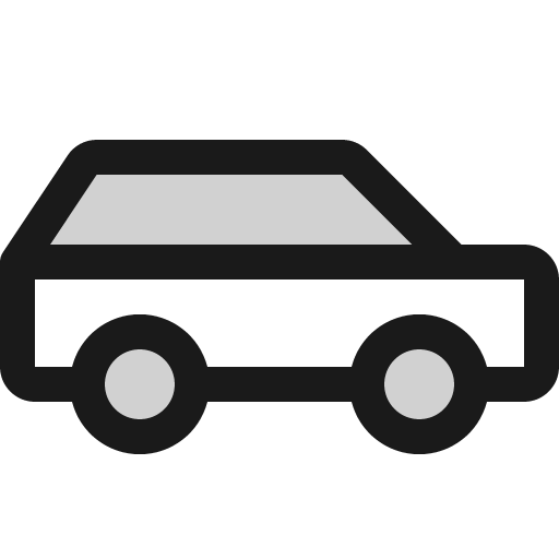 Car profile duotone icon, two-tone style, from Phosphor
