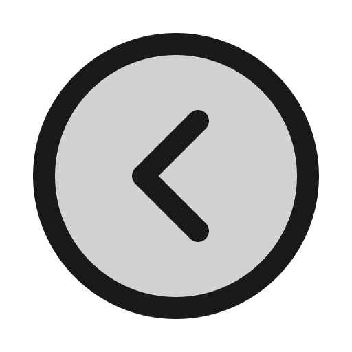 Caret circle left duotone icon, two-tone style, from Phosphor