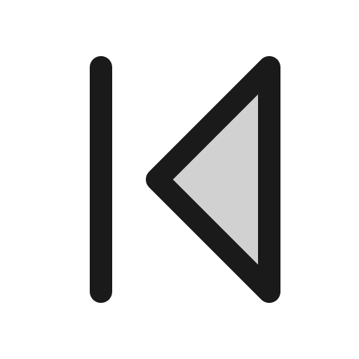 Caret line left duotone icon, two-tone style, from Phosphor